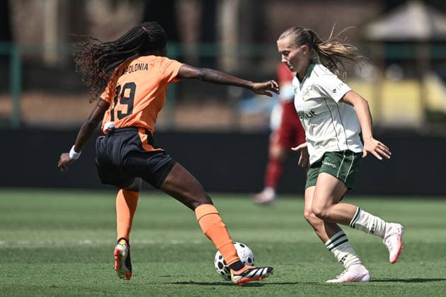 260805 Doris Petz of Hammarby during the UEFA Women s Champions League qualifying match between Hammarby and Apolonia on August 5, 2026 in Biella. Photo: Daniele Buffa BILDBYRAN COP 18 XY0120 fotboll football soccer fotball uefa womens champions league hammarby apolonia dam bbeng kval Copyright: DanielexBuffa BB260805BB207