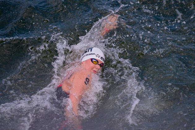 France, Paris, Centre Aquatique Olympique Metropole du Grand Paris, 05.08.2026, European Aquatics Championships Artistic Swimming, Day 6, 5km Womans Open Water, Julia Ackermann of Germany, Photo by Eibner Pressefoto Tino Henschel European Aquatics Championships Artistic Swimming, Day 6, 5km Womans Open Water Paris Copyright: xEibnerxPressefotox
