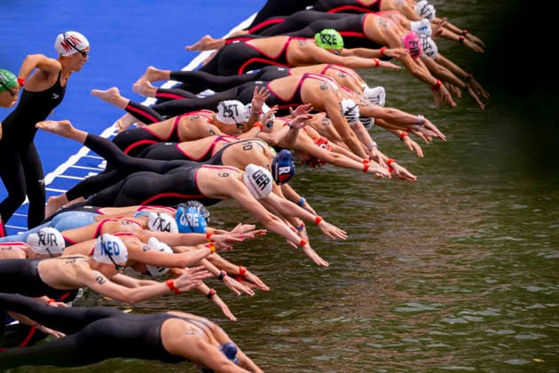 France, Paris, Centre Aquatique Olympique Metropole du Grand Paris, 05.08.2026, European Aquatics Championships Artistic Swimming, Day 6, 5km Womans Open Water, Julia Ackermann of Germany, Photo by Eibner Pressefoto Tino Henschel European Aquatics Championships Artistic Swimming, Day 6, 5km Womans Open Water Paris Copyright: xEibnerxPressefotox