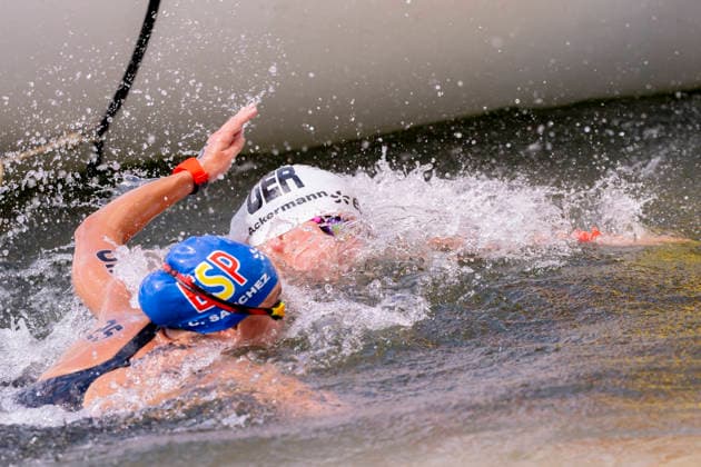 France, Paris, Centre Aquatique Olympique Metropole du Grand Paris, 05.08.2026, European Aquatics Championships Artistic Swimming, Day 6, 5km Womans Open Water, Julia Ackermann of Germany, Photo by Eibner Pressefoto Tino Henschel European Aquatics Championships Artistic Swimming, Day 6, 5km Womans Open Water Paris Copyright: xEibnerxPressefotox