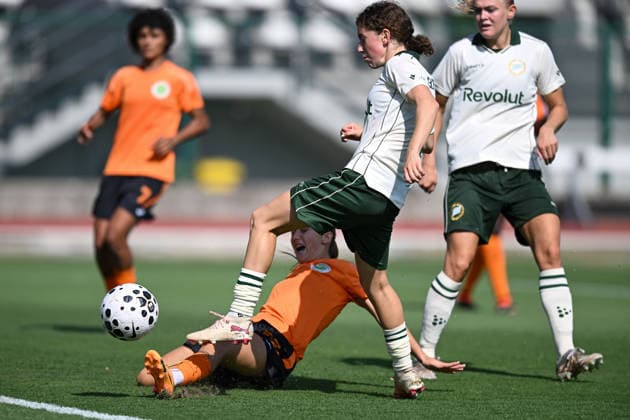 260805 InÃ s Lorenius of Hammarby during the UEFA Women s Champions League qualifying match between Hammarby and Apolonia on August 5, 2026 in Biella. Photo: Daniele Buffa BILDBYRAN COP 18 XY0120 fotboll football soccer fotball uefa womens champions league hammarby apolonia dam bbeng kval Copyright: DanielexBuffa BB260805BB257