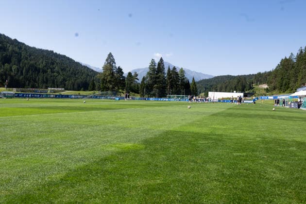idyllisch gelegener Trainingscourt, TSG Hoffenheim, Fussball, Trainingslager, Saison Vorbereitung, Saison 2026 2027, GER, 05.08.2026, Eibner-Pressefoto Andreas Ulmer TSG Hoffenheim, Fussball, Trainingslager, Saison Vorbereitung, Saison 2026 2027, GER, 05.08.2026, Copyright: xEibner-Pressefoto AndreasxUlmerx EP_AUR