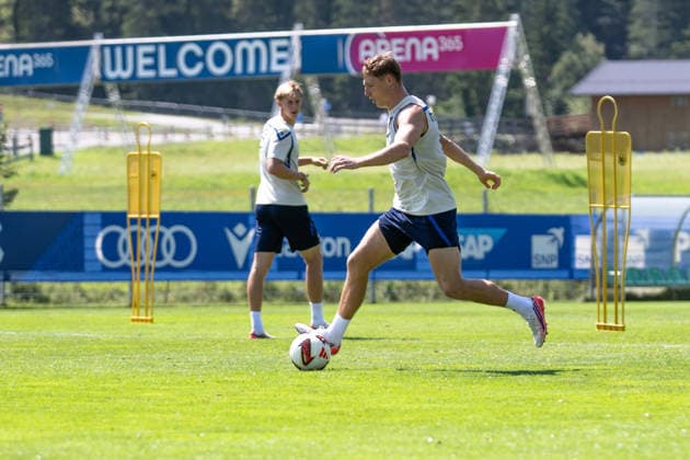 Beim Torabschlusstraining, Alexander Prass, (TSG Hoffenheim, 22), TSG Hoffenheim, Fussball, Trainingslager, Saison Vorbereitung, Saison 2026 2027, GER, 05.08.2026, Eibner-Pressefoto Andreas Ulmer TSG Hoffenheim, Fussball, Trainingslager, Saison Vorbereitung, Saison 2026 2027, GER, 05.08.2026, Copyright: xEibner-Pressefoto AndreasxUlmerx EP_AUR