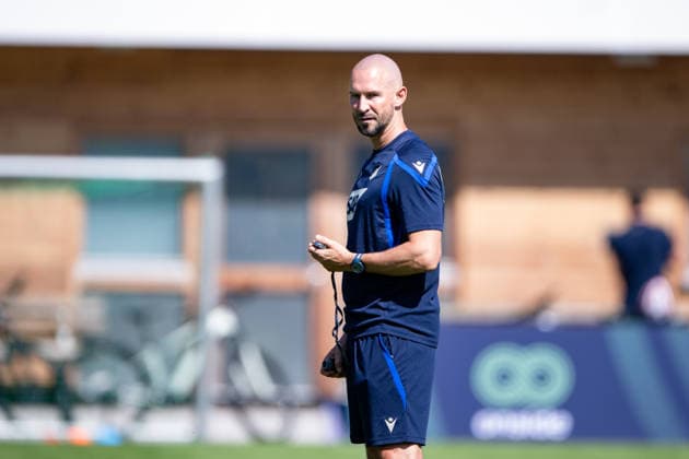Christian Ilzer, (TSG Hoffenheim, Trainer) beobachtend, TSG Hoffenheim, Fussball, Trainingslager, Saison Vorbereitung, Saison 2026 2027, GER, 05.08.2026, Eibner-Pressefoto Andreas Ulmer TSG Hoffenheim, Fussball, Trainingslager, Saison Vorbereitung, Saison 2026 2027, GER, 05.08.2026, Copyright: xEibner-Pressefoto AndreasxUlmerx EP_AUR