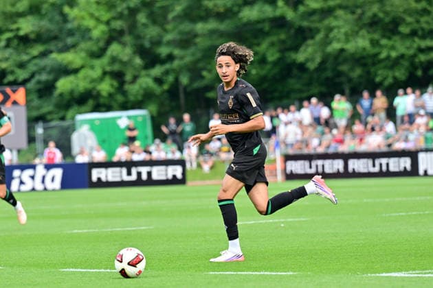 05.08.2026; Rottach-Egern; Fussball, Herren, Saison 2026 2027, Testspiel FC Rottach-Egern vs. Borussia Moenchengladbach Wael Mohya (Gladbach) DFL regulations prohibit any use of photographs as image sequences and or quasi-video. Stadion Am Birkenmoos Bayern Deutschland