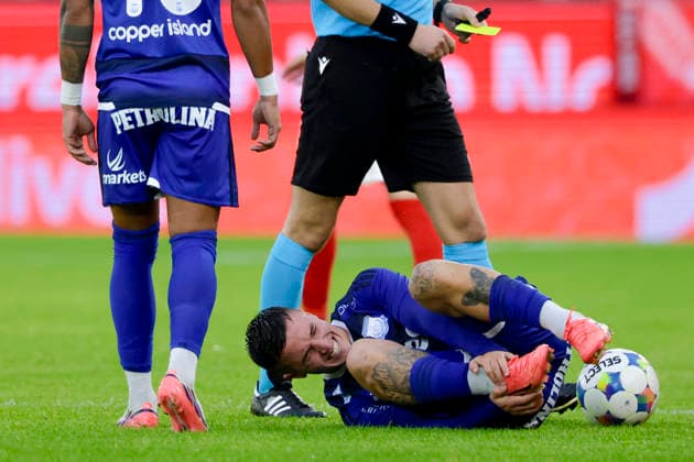 UEFA Conference League 2026 Brann Apollon Limassol Bergen 20260805 Apollon Limassol s Dani Escriche is down on the field during the UEFA Conference League soccer match between SK Brann and Apollon Limassol at Brann Stadium. Photo: Paul S. Amundsen, NTB Bergen, Norway EDITORIAL USE ONLY RESTRICTED USE FOR BETTING COMPANIES  Copyright: xPaulxS.xAmundsenx xNTBx