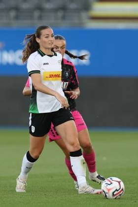 OHL Women s Sterre Gielen is pictured in action during a game between Oud-Heverlee Leuven Women and Serbian club TSC Backa Topola, Wednesday 5th of August 2026, in Leuven, a second round qualification game in the UEFA Women™s Champions League. BRUNOxFAHY  x182809460x