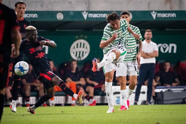 Jonathan Levi seen during UEFA Europa League qualifying game between teams of Ferencvaros and Gornik Zabrze (Matej Sagan Ball Raw Images) Budapest Groupama Arena Slovakia Copyright: xMatejxSaganx DSC01013