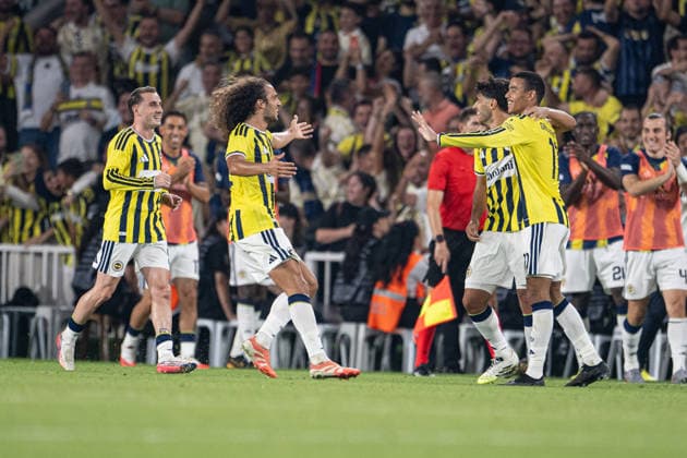 Fenerbahce v Sturm Graz - UEFA Champions League ISTANBUL, TURKIYE - AUGUST 5: Players of Fenerbahce celebrate after a goal during UEFA Champions League third qualifying round the first leg match between Fenerbahce and Sturm Graz at Chobani Stadium in Istanbul, Turkiye on August 5, 2026. Celal Gunes Anadolu Istanbul Turkey. Editorial use only. Please get in touch for any other usage.  Copyright: x2026xAnadoluxCelalxGunesx