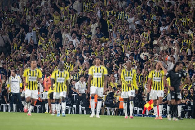 Fenerbahce v Sturm Graz - UEFA Champions League ISTANBUL, TURKIYE - AUGUST 5: Players of Fenerbahce celebrate after a goal during UEFA Champions League third qualifying round the first leg match between Fenerbahce and Sturm Graz at Chobani Stadium in Istanbul, Turkiye on August 5, 2026. Celal Gunes Anadolu Istanbul Turkey. Editorial use only. Please get in touch for any other usage.  Copyright: x2026xAnadoluxCelalxGunesx