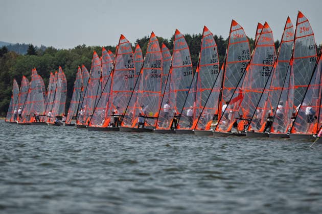 The 2026 29er European Championship, EM, Europameisterschaft continued with preliminary races on August 5, 2026, on Lipno Lake in Cerna v Posumavi, Czech Republic. (CTKxPhoto VaclavxPancer) CTKPhotoP2026080507984  CTKPhotoP2026080507984