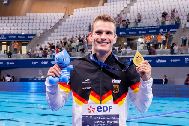 France, Paris, Centre Aquatique Olympique Metropole du Grand Paris, 05.08.2026, European Aquatics Championships Artistic Swimming, Day 6, Mens 3m Springboard Final, Moritz Wesemann of Germany, Photo by Eibner Pressefoto Tino Henschel European Aquatics Championships Artistic Swimming, Day 6, Mens 3m Springboard Final Paris Copyright: xEibnerxPressefotox