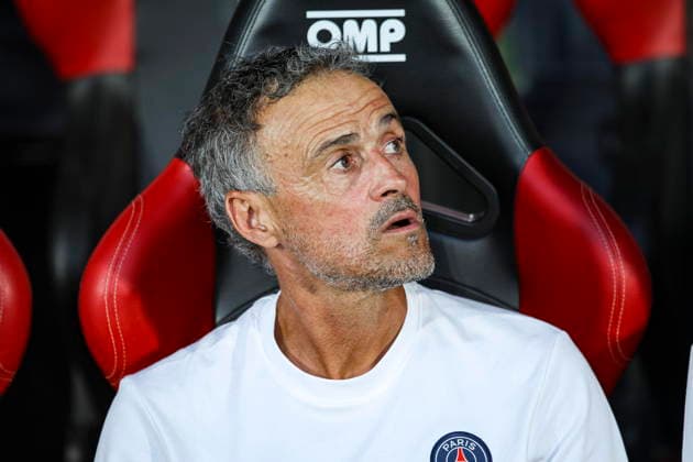 Luis Enrique (Paris Saint-Germain) during the during the pre-season friendly match between RCD Mallorca and Paris Saint-Germain at Estadi Son Moix on August 5, 2026 in Palma de Mallorca, Spain. (Photo by Xavi Bonilla DeFodi Images) -