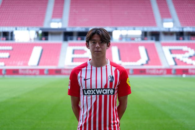 Rihito Yamamoto (SC Freiburg, 20); SC Freiburg; 1.BL, Bundesliga, Porträttermin 2026 2027 Freiburg Europa-Park Stadion Baden-Wuerttemberg Deutschland Copyright: AA_STEINSIEK.CH