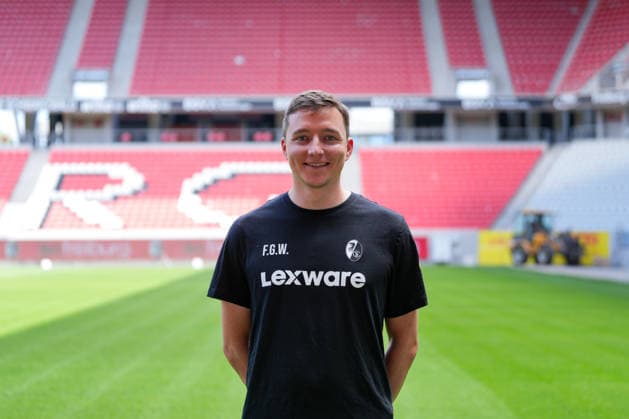 Franz-Georg Wieland (SC Freiburg, Performance Analyst); SC Freiburg; 1.BL, Bundesliga, Porträttermin 2026 2027 Freiburg Europa-Park Stadion Baden-Wuerttemberg Deutschland Copyright: AA_STEINSIEK.CH
