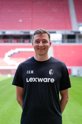 Franz-Georg Wieland (SC Freiburg, Performance Analyst); SC Freiburg; 1.BL, Bundesliga, Porträttermin 2026 2027 Freiburg Europa-Park Stadion Baden-Wuerttemberg Deutschland Copyright: AA_STEINSIEK.CH
