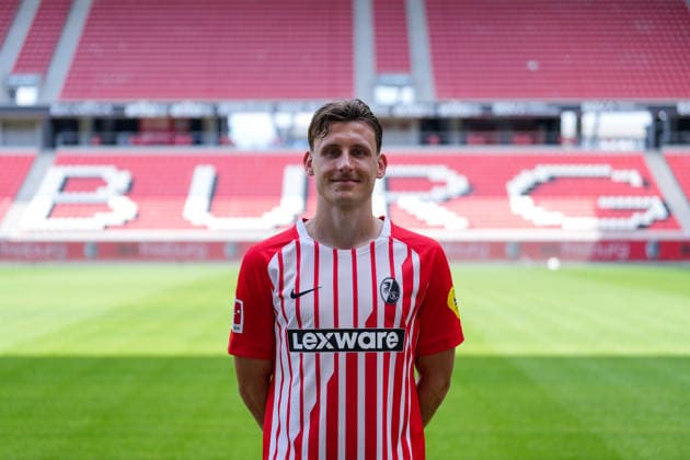 Maximilian Eggestein (SC Freiburg, 08); SC Freiburg; 1.BL, Bundesliga, Porträttermin 2026 2027 Freiburg Europa-Park Stadion Baden-Wuerttemberg Deutschland Copyright: AA_STEINSIEK.CH