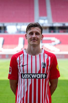 Maximilian Eggestein (SC Freiburg, 08); SC Freiburg; 1.BL, Bundesliga, Porträttermin 2026 2027 Freiburg Europa-Park Stadion Baden-Wuerttemberg Deutschland Copyright: AA_STEINSIEK.CH