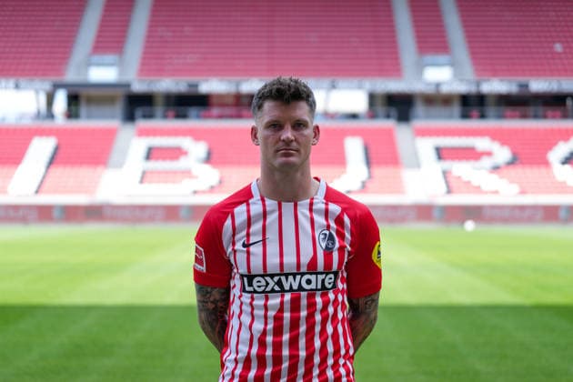 Lukas Kübler Lukas Kuebler (SC Freiburg, 17); SC Freiburg; 1.BL, Bundesliga, Porträttermin 2026 2027 Freiburg Europa-Park Stadion Baden-Wuerttemberg Deutschland Copyright: AA_STEINSIEK.CH