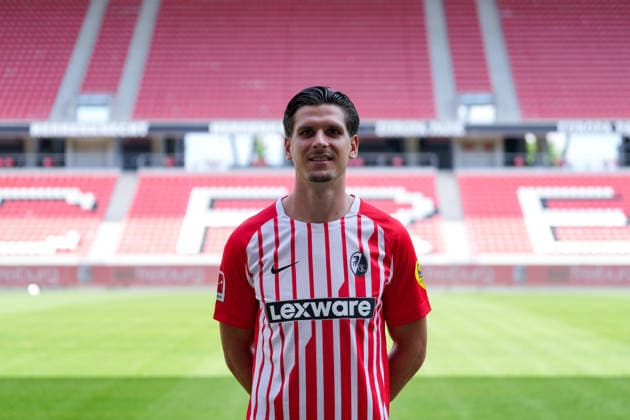 Igor Matanovic (SC Freiburg, 31); SC Freiburg; 1.BL, Bundesliga, Porträttermin 2026 2027 Freiburg Europa-Park Stadion Baden-Wuerttemberg Deutschland Copyright: AA_STEINSIEK.CH