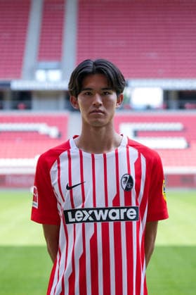 Keisuke Goto (SC Freiburg, 42); SC Freiburg; 1.BL, Bundesliga, Porträttermin 2026 2027 Freiburg Europa-Park Stadion Baden-Wuerttemberg Deutschland Copyright: AA_STEINSIEK.CH