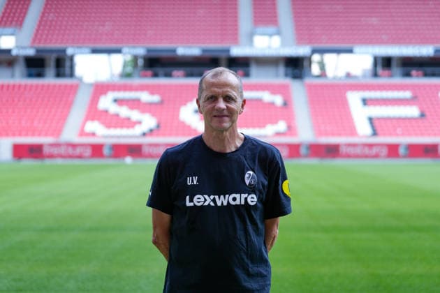 Uwe Vetter (SC Freiburg, Sportphysiotherapeut); SC Freiburg; 1.BL, Bundesliga, Porträttermin 2026 2027 Freiburg Europa-Park Stadion Baden-Wuerttemberg Deutschland Copyright: AA_STEINSIEK.CH