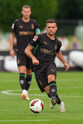 05.08.2026, xydrx, Fußball, Testspiel, FC Rottach-Egern - Borussia Mönchengladbach, Saison 2026 2027, Stadion am Birkenmoos: Kevin Stoeger (Borussia Moenchengladbach, 7) DFB regulations prohibit any use of photographs as image sequences and or quasi-video. Copyright: HMBxMedia YannisxDreimann