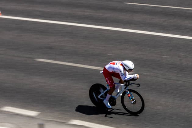 Volta A Portugal 2026 - Prologue Filipe Francisco of Aviludo-Louletano-Loule rides during the prologue of the Volta a Portugal 2026 in Lisbon, Portugal, on August 5, 2026. Lisbon Portugal  Copyright: xEduardoxAlmeidax originalFilename:almeida-voltaapo260805_npF45.jpg