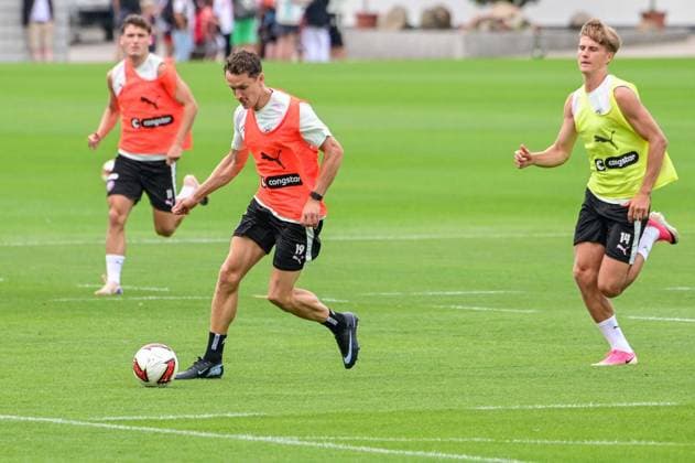 Kaars Martijn Ahlstrand Erik ( Pauli ) Deutschland , Hamburg , Trainingsgelände an der Kollaustrasse , Fussball , 2. Bundesliga , FC St Pauli