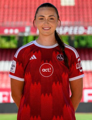 04.08.2026 - 1. FC Nürnberg FCN ( Club Clubfrauen ) - 1. Frauen Fussball Bundesliga BL - Saison 2026 2027 - Fototermin Porträttermin Vorstellung Präsentation Pressetermin - - xwoxzix - Einzelbild Einzelfoto Portrait Porträt Kopfbild - Leia Varley (2, 1. FC Nürnberg FCN )