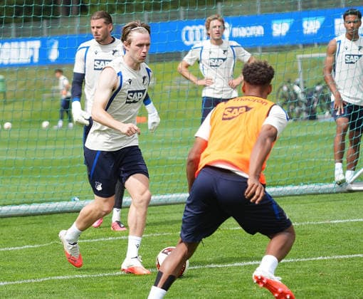 06.08.2026, Stadion Seefeld, Seefeld, Trainingslager TSG Hoffenheim in Seefeld 2026 , Patrick Wimmer (Hoffenheim) (Photo by Hasan Bratic DeFodi Images) -