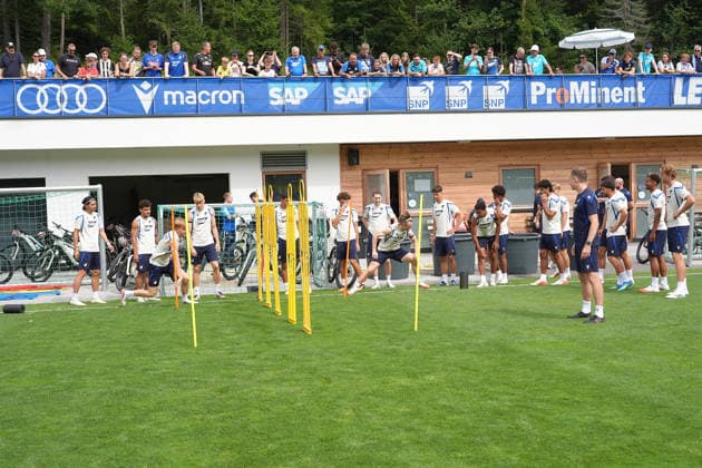 06.08.2026, Stadion Seefeld, Seefeld, Trainingslager TSG Hoffenheim in Seefeld 2026 , Die Hoffenheimer Mannschaft trainiert in Seefeld. (Photo by Hasan Bratic DeFodi Images) -