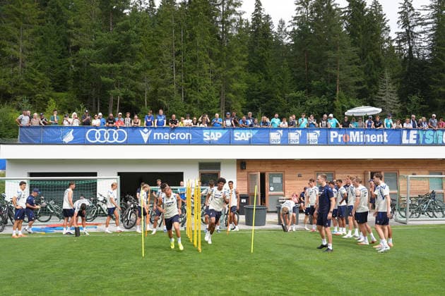 06.08.2026, Stadion Seefeld, Seefeld, Trainingslager TSG Hoffenheim in Seefeld 2026 , Die Hoffenheimer Mannschaft trainiert in Seefeld. (Photo by Hasan Bratic DeFodi Images) -