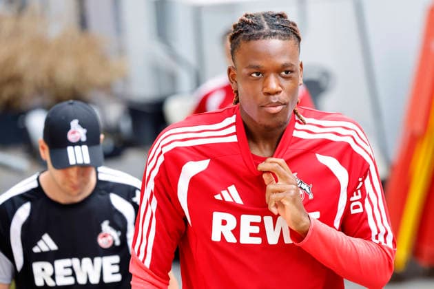 Fußballspieler Elias Bakatukanda (Abwehr) beim öffentlichen Training des 1. FC Köln am Geißbockheim. Köln, 06.08.2026 (DFL DFB REGULATIONS PROHIBIT ANY USE OF PHOTOGRAPHS as IMAGE SEQUENCES and or QUASI-VIDEO) NRW Deutschland Copyright: xChristophxHardtx