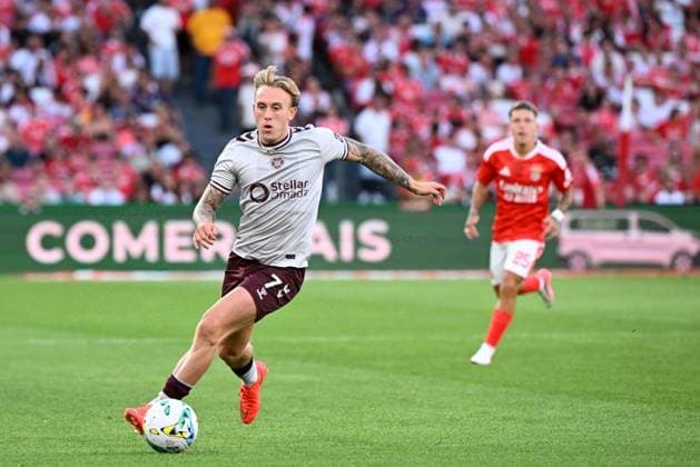 Calvin Miller of Heart of Midlothian Benfica v Hearts, UEFA Europa League, 3rd Qualifying Round, Football, Estadio da Luz, Lisbon, Portugal - 06 Aug 2026Lisbon Estadio da Luz Scotland Portugal  Copyright: xZedxJameson Shutterstockx 17050166x