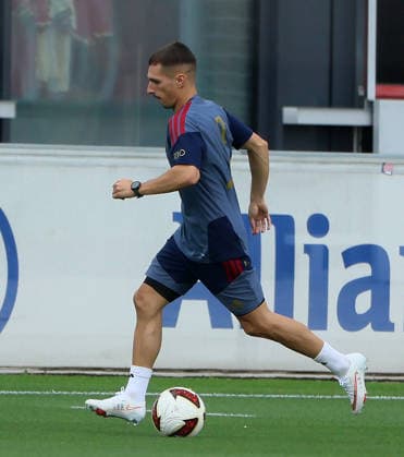 06.08.2026, FC Bayern Muenchen, Training, Saebenerstrasse Muenchen , Fussball, im Bild: Bryan Zaragoza (FC Bayern Muenchen)