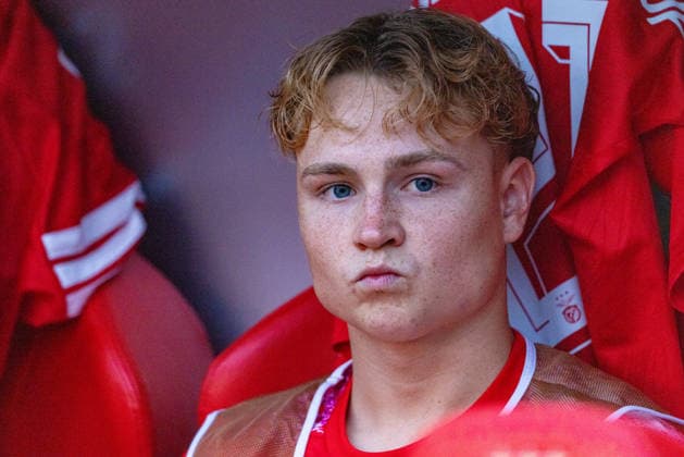 Andreas Schjelderup seen during UEFA Europa League qualifying game between teams of SL Benfica and Heart of Midlothian FC (Maciej Rogowski Ball Raw Images PT) Lisbon Estadio Da Luz Portugal Copyright: xMaciejxRogowskix ROG_BENvHER-023