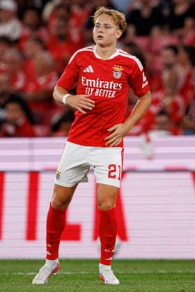 Andreas Schjelderup seen during UEFA Europa League qualifying game between teams of SL Benfica and Heart of Midlothian FC (Maciej Rogowski Ball Raw Images PT) Lisbon Estadio Da Luz Portugal Copyright: xMaciejxRogowskix maciejrogowski_slbenfica_hearts_2627_5-244