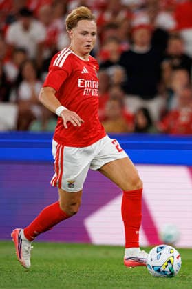 Andreas Schjelderup seen during UEFA Europa League qualifying game between teams of SL Benfica and Heart of Midlothian FC (Maciej Rogowski Ball Raw Images PT) Lisbon Estadio Da Luz Portugal Copyright: xMaciejxRogowskix maciejrogowski_slbenfica_hearts_2627_5-289