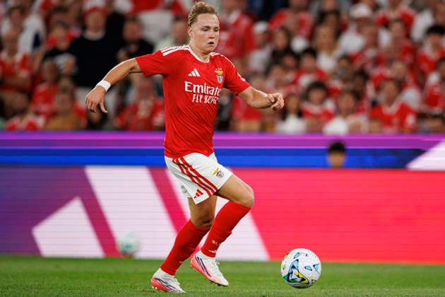 Andreas Schjelderup seen during UEFA Europa League qualifying game between teams of SL Benfica and Heart of Midlothian FC (Maciej Rogowski Ball Raw Images PT) Lisbon Estadio Da Luz Portugal Copyright: xMaciejxRogowskix maciejrogowski_slbenfica_hearts_2627_5-290