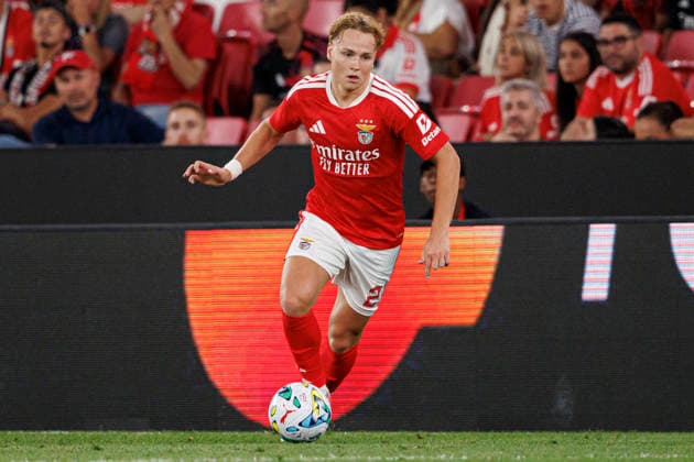 Andreas Schjelderup seen during UEFA Europa League qualifying game between teams of SL Benfica and Heart of Midlothian FC (Maciej Rogowski Ball Raw Images PT) Lisbon Estadio Da Luz Portugal Copyright: xMaciejxRogowskix maciejrogowski_slbenfica_hearts_2627_5-309