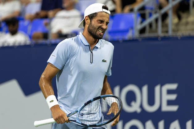August 6, 2026, Montreal, Quebec, Canada: TITOUAN DROGUET from France reaction in match against Brandon Nakashima (28) from USA in third round at Canadian Open at IGA stadium in Montreal, Quebec, Canada on 2026-08-06 TENNIS: Canadian Open Montreal 2026  - ZUMAl189 20260806_zsp_l189_139 Copyright: xYannickxLegarex