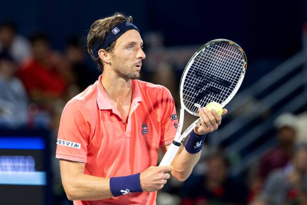 August 6, 2026, Montreal, Quebec, Canada: ARTHUR RINDERKNECH from France serving in match against Frances Tiafoe (15) from USA in third round at Canadian Open at IGA stadium in Montreal, Quebec, Canada on 2026-08-06 Montreal Canada - ZUMAl189 20260806_zsp_l189_145 Copyright: xYannickxLegarex