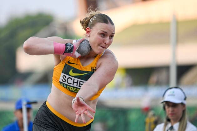 World Athletics U20 Championships Oregon 2026 EUGENE, UNITED STATES OF AMERICA - AUGUST 7, 2026 : Emily Scherf (GER) wins Bronze in the shot put during the World Athletics U20 Championships Oregon 2026 at Hayward Field on August 7, 2026 in Eugene, United States Of America. Copyright: xBEAUTIFULxSPORTS DecaxText&Bildx