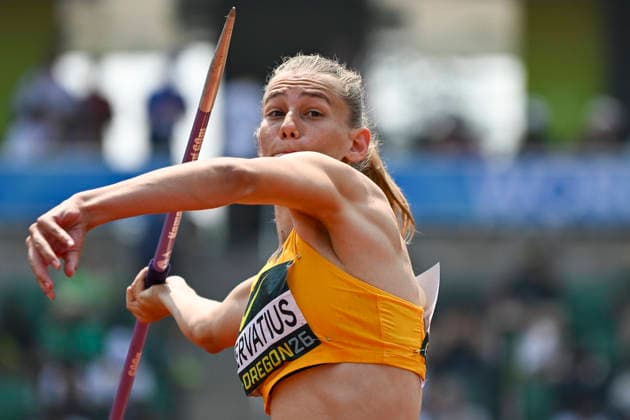 World Athletics U20 Championships Oregon 2026 EUGENE, UNITED STATES OF AMERICA - AUGUST 7, 2026 : Elenor Servatius (GER) competing in the javelin throw of the heptathlon during the World Athletics U20 Championships Oregon 2026 at Hayward Field on August 7, 2026 in Eugene, United States Of America. Copyright: xBEAUTIFULxSPORTS DecaxText&Bildx