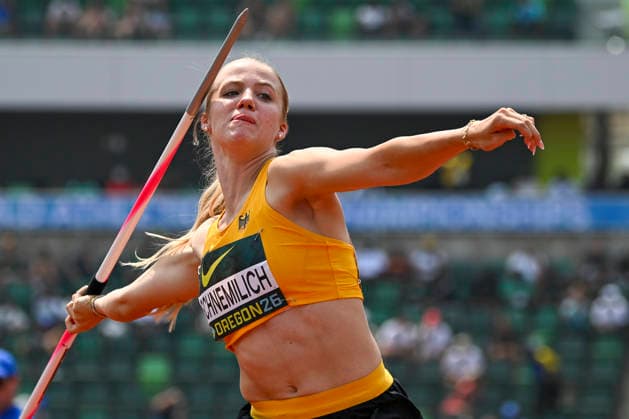 World Athletics U20 Championships Oregon 2026 EUGENE, UNITED STATES OF AMERICA - AUGUST 7, 2026 : Elenor Servatius (GER) competing in the javelin throw of the heptathlon during the World Athletics U20 Championships Oregon 2026 at Hayward Field on August 7, 2026 in Eugene, United States Of America. Copyright: xBEAUTIFULxSPORTS DecaxText&Bildx