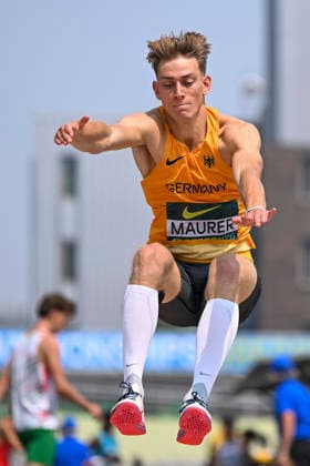 World Athletics U20 Championships Oregon 2026 EUGENE, UNITED STATES OF AMERICA - AUGUST 7, 2026 : Benedikt Maurer (GER) competing in the triple jump during the World Athletics U20 Championships Oregon 2026 at Hayward Field on August 7, 2026 in Eugene, United States Of America. Copyright: xBEAUTIFULxSPORTS DecaxText&Bildx