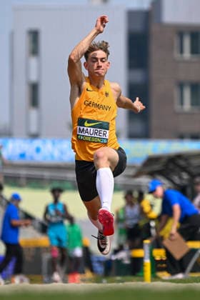 World Athletics U20 Championships Oregon 2026 EUGENE, UNITED STATES OF AMERICA - AUGUST 7, 2026 : Benedikt Maurer (GER) competing in the triple jump during the World Athletics U20 Championships Oregon 2026 at Hayward Field on August 7, 2026 in Eugene, United States Of America. Copyright: xBEAUTIFULxSPORTS DecaxText&Bildx