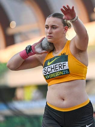 World Athletics U20 Championships Oregon 2026 EUGENE, UNITED STATES OF AMERICA - AUGUST 7, 2026 : Emily Scherf (GER) wins Bronze in the shot put during the World Athletics U20 Championships Oregon 2026 at Hayward Field on August 7, 2026 in Eugene, United States Of America. Copyright: xBEAUTIFULxSPORTS DecaxText&Bildx