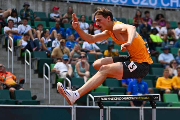 World Athletics U20 Championships Oregon 2026 EUGENE, UNITED STATES OF AMERICA - AUGUST 6, 2026 : Nikolas Raeth (GER) competing in the 400m hurdles during the World Athletics U20 Championships Oregon 2026 at Hayward Field on August 6, 2026 in Eugene, United States Of America. Copyright: xBEAUTIFULxSPORTS DecaxText&Bildx